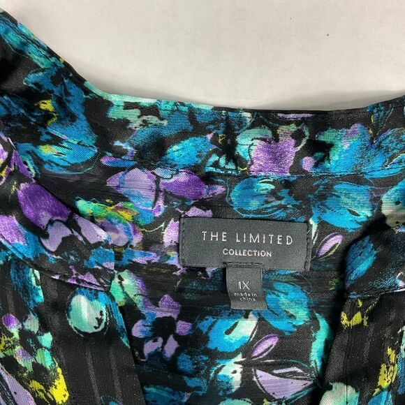 The Limited Collection Button Down Blouse Floral Long Sleeve Dressy Shirt 1X - Picture 3 of 8